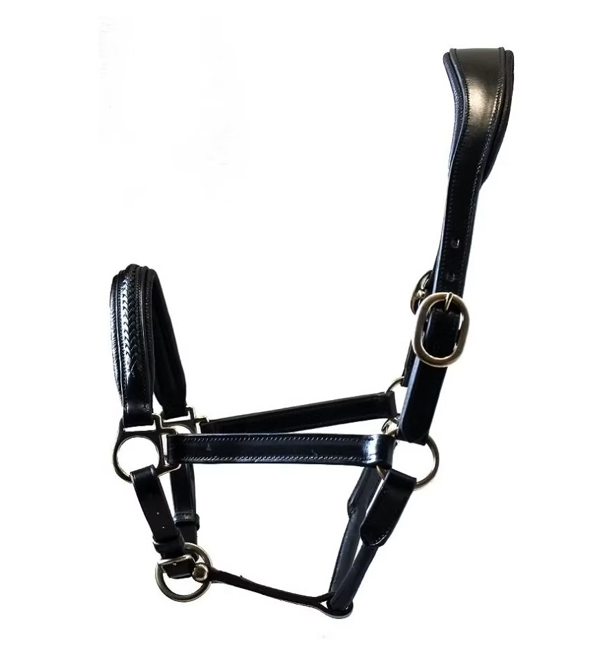 Licol personnalisable en cuir tressé St Moritz SMARTWAG